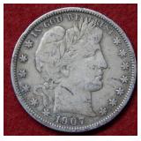 1907 Barber Silver Half