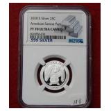 2020 S Silver American Samoa Park QTR PF70 UC