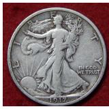 1917 Walking Liberty Silver Half