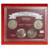 Rare Coins of the 20th Century - 4 Half Dollars
