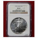 1992 Silver Eagle 1oz NGC MS69