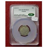 1912 S Liberty Head Nickel CAC VG Details/Cleaned