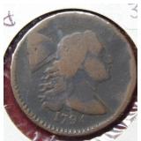 1794 Large Cent - Early Date- 1793 Head-