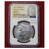 2021 Morgan Silver Dollar NGC MS70 - First Day