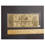 1800s $5 Canal & Banking Co Currency