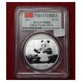 2017 China Silver Panda PCGS MS69