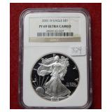2002 W Silver Eagle 1oz NGC PF69 Ultra Cameo