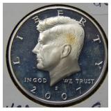 2007 S Silver Proof Kennedy Half
