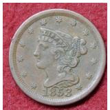 1853 Braided Hair Half Cent
