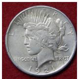 1921 Peace Silver Dollar - High Relief