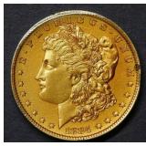 1884 O Gold Plated Morgan