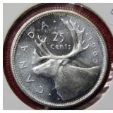 1965 Canada Silver Quarter