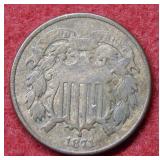 1871 Two Cent Piece