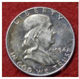 1954 Franklin Silver Half Dollar