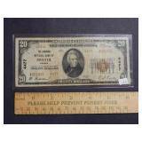 1929 $20 Bristol VA Charter#4477 National Currency