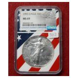 1993 Silver Eagle 1oz NGC MS69