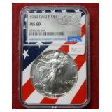 1988 Silver Eagle 1oz NGC MS69