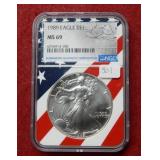 1989 Silver Eagle 1oz NGC MS69