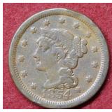 1854 Large Cent