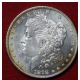 1878 Morgan Silver Dollar 7/8 Tail Feathers