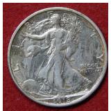 1918 S Walking Liberty Silver Half Dollar Coin