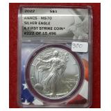 2022 Silver Eagle 1oz ANACS MS70 - First Strike