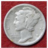 1928 S Mercury Silver Dime