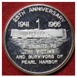 1941/1966 25th Ann Pearl Harbor Silver Comm