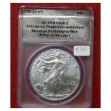 2020(P) Silver Eagle ANACS MS70