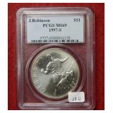 1997 S J Robinson Silver Comm PCGS MS69
