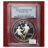 1994 S World Cup Comm $1 PCGS PR69 DCAM