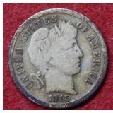 1915 S Barber Silver Dime