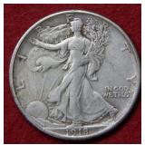 1918 S Walking Liberty Silver Half Dollar