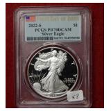 2022 S Silver Eagle 1oz PCGS PR70 DCAM