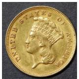 1878 $3 US Gold Coin