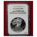2001 W Silver Eagle 1oz NGC PF69 Ultra Cameo