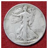 1938 D Walking Liberty Silver Half