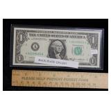 1985 $1 Fed Res Note - Error Note