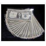 (20) Assorted Dates $1 Silver Certificates