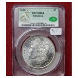 1885 O Morgan Silver Dollar CAC MS64 Witterbrick