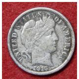 1913 Barber Silver Dime