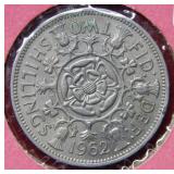 1962 England 2 Shilling Silver Coin