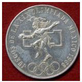 1968 Mexico Silver Olympic Coin