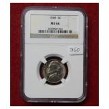 1949 Jefferson Nickel NGC MS66
