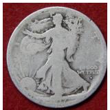 1917 D Walking Liberty Silver Half Dollar Coin
