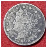 1889 Liberty Head Nickel - dark