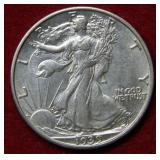 1939 S Walking Liberty Silver Half Dollar Coin