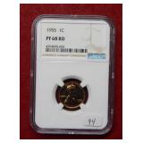 1955 Lincoln Wheat Cent NGC PF68 Red