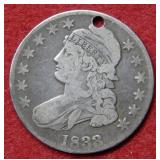 1833 Bust Half Dollar - Holed