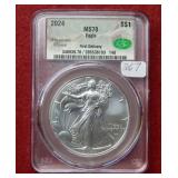 2024 Silver Eagle 1oz CAC MS70 - First Delivery